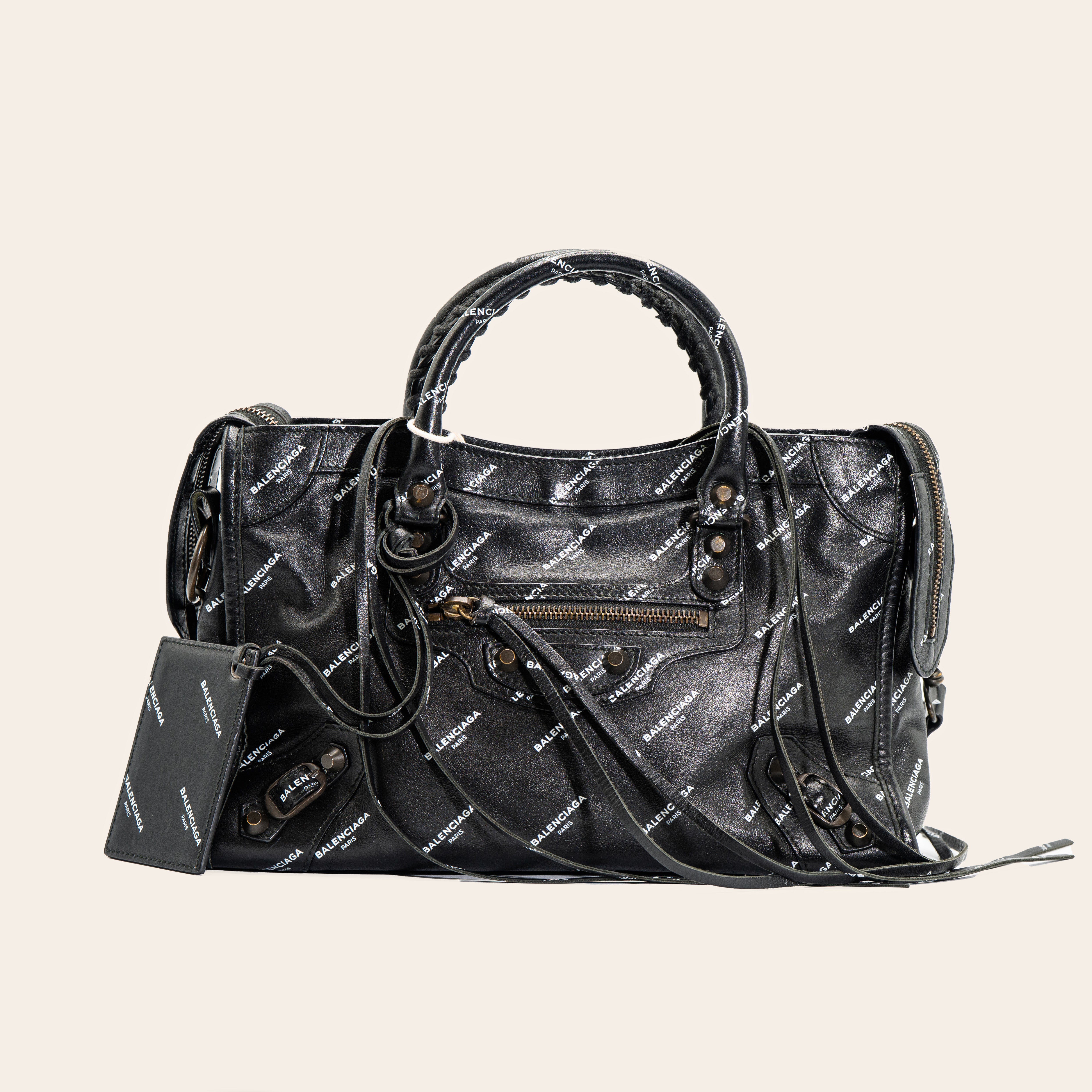 BALENCIAGA Le City Black Logo Small