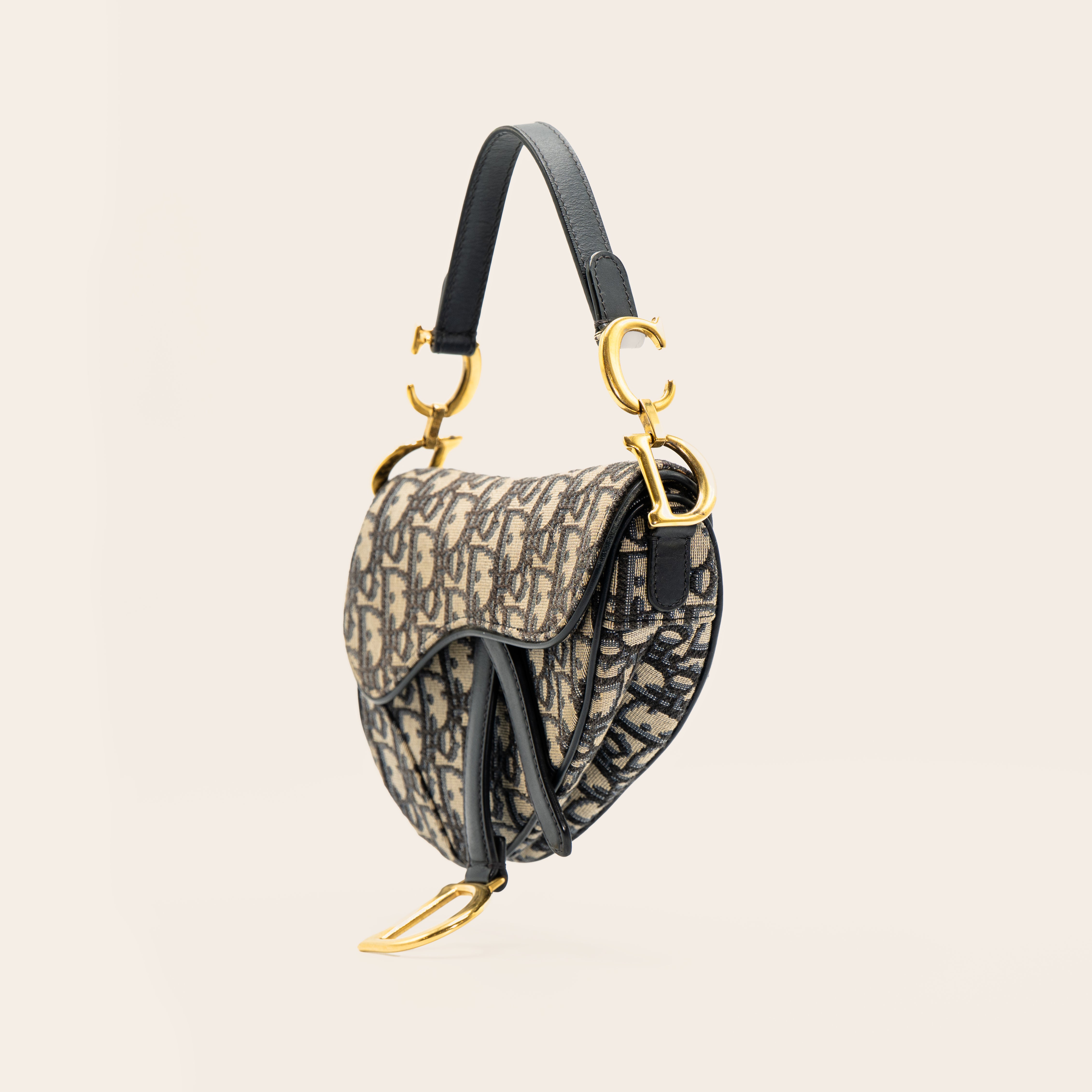 Christian Dior Blue Monogram Canvas Saddle Navy
